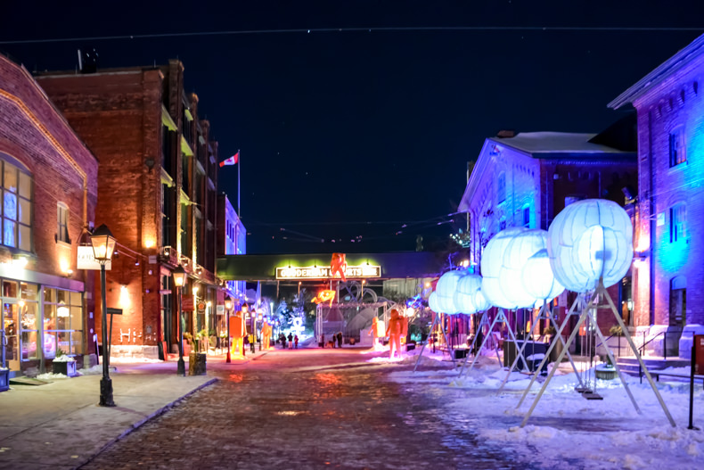 Distillery District Toronto Light Festival