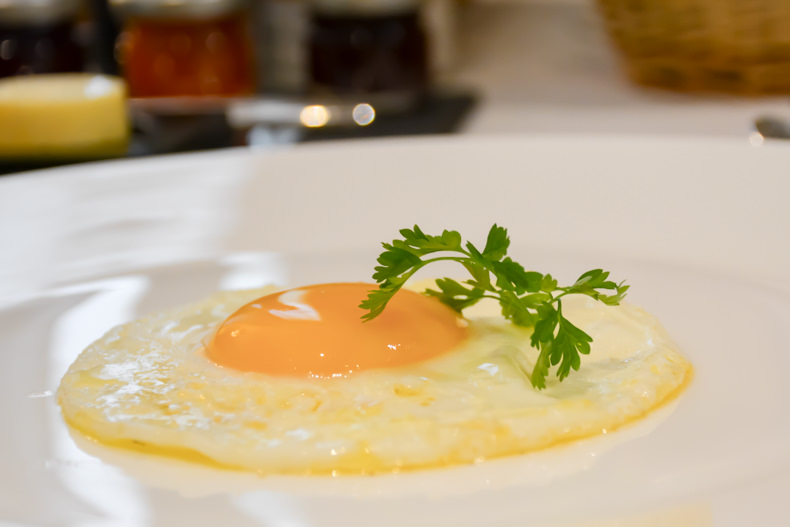 Oeuf sur le plat au Mas de Boudan de Nîmes