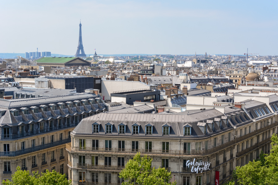 Vue Paris Tour Eiffel Galeries Lafayette