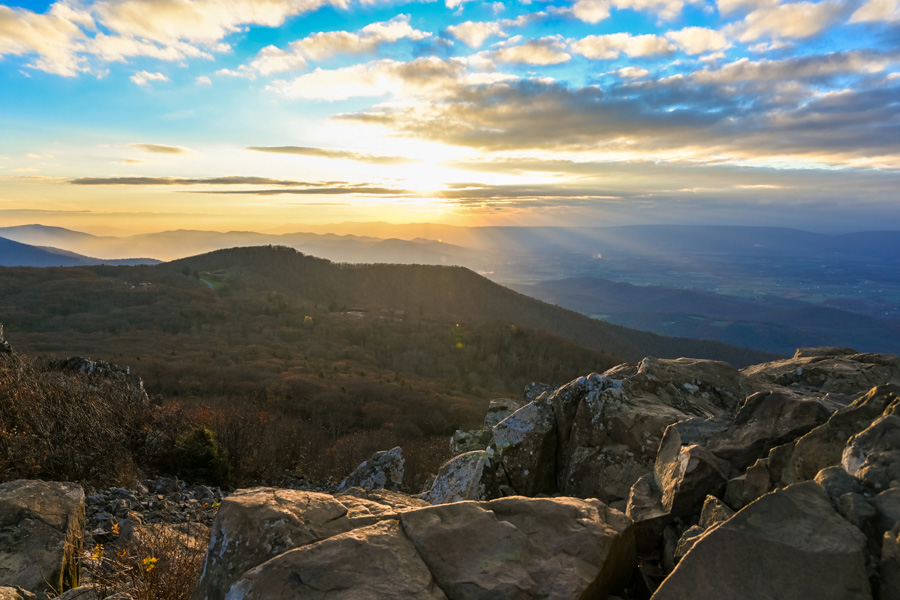 parc national de Shenandoah automne Stony Man Trail