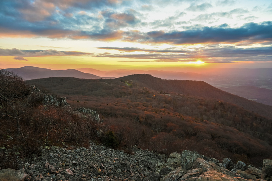 parc national de Shenandoah automne Stony Man Trail