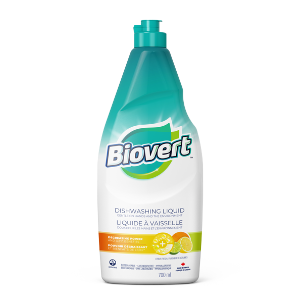 liquide vaisselle fraîcheur d'agrumes Biovert