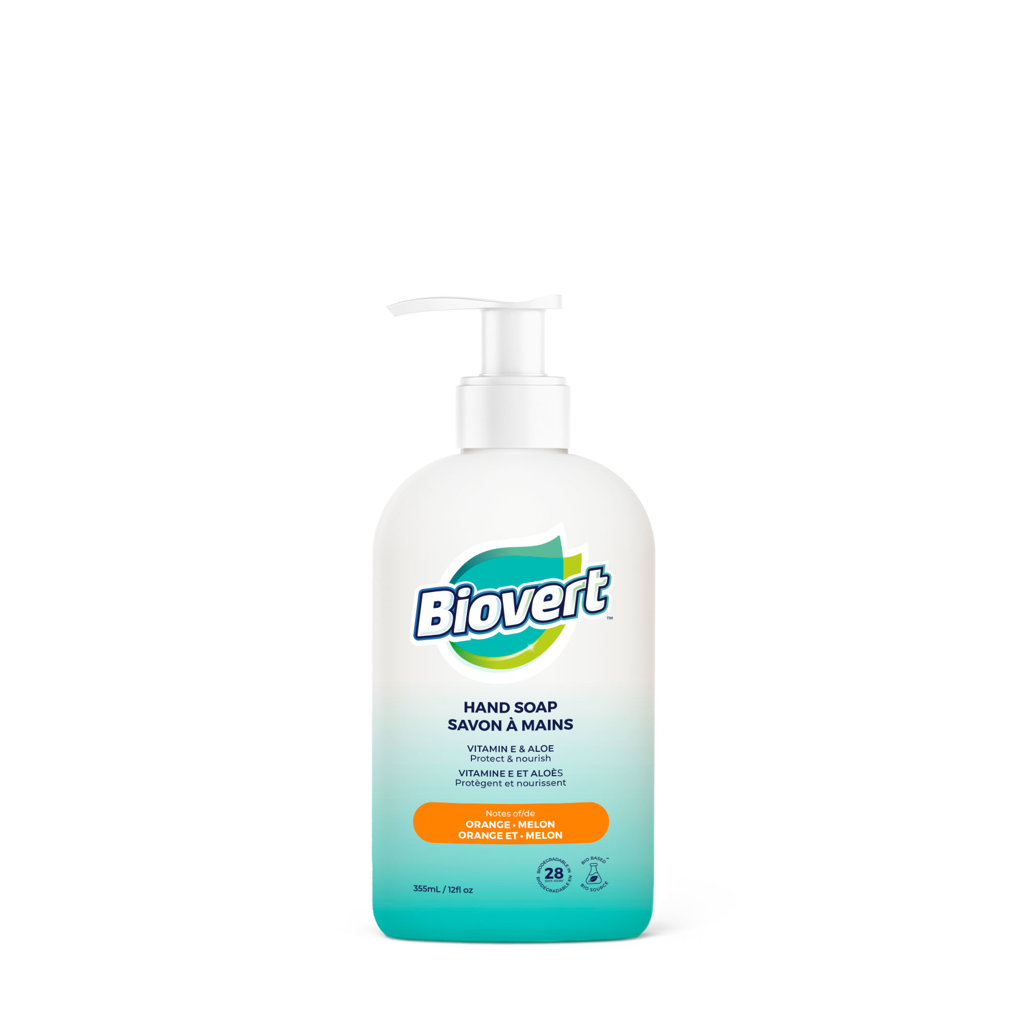 savon à main orange melon Biovert